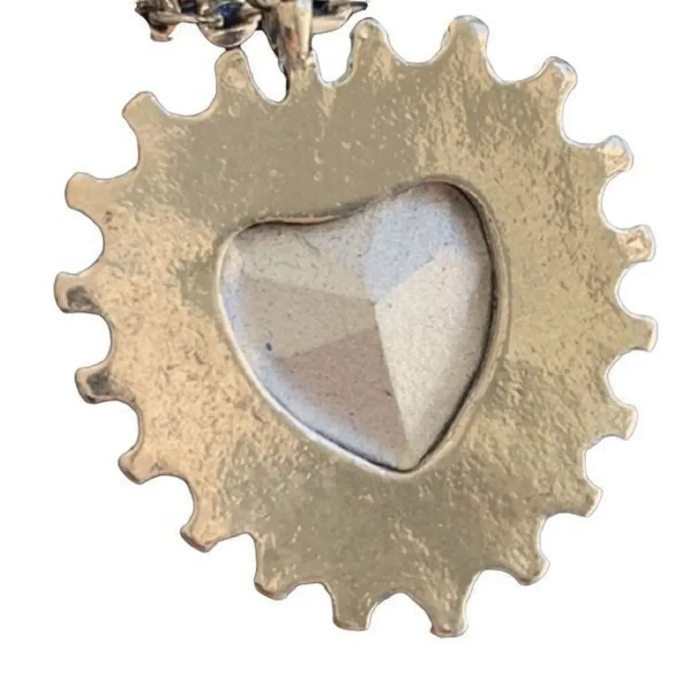 Titanic Inspired Blue Heart Pendant Necklace with Swarovski Crystals in Gift Box